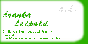aranka leipold business card